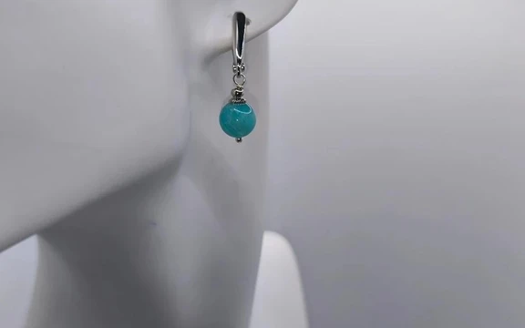 Серьги из амазонита
