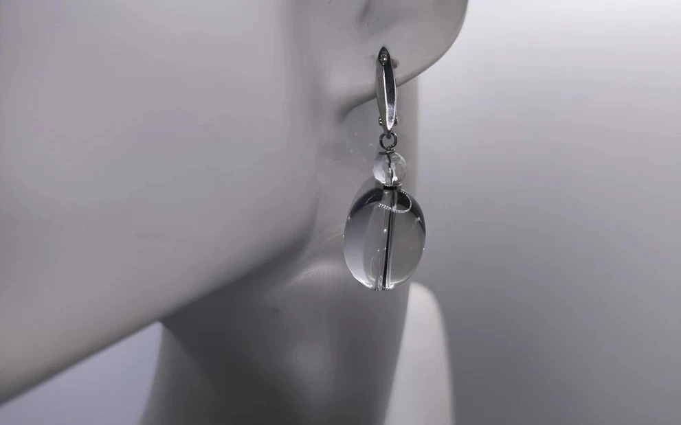Серьги из горного хрусталя ар-3